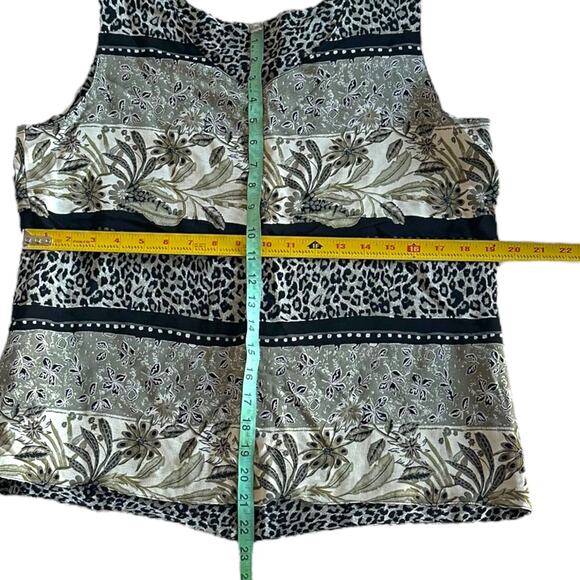 Vintage Tank Top Size Large Reversible Retro Floral Animal Print 90s Summer - Picture 4 of 6